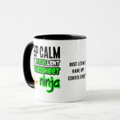 Behalt Calm EXCELlent SPREADSHEET NINJA Tasse (Vorderseite Links)