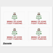 Behalt Calm Figgy Pudding Rechteckiger Aufkleber (Blatt)
