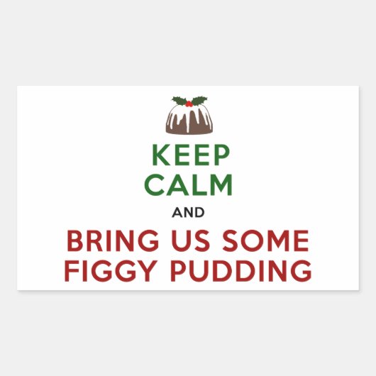 Behalt Calm Figgy Pudding Rechteckiger Aufkleber (Vorderseite)