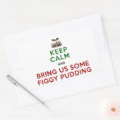 Behalt Calm Figgy Pudding Rechteckiger Aufkleber (Umschlag)