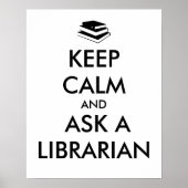 Behalt Calm Frage Bibliothekare für Vorlagen Poster (Vorne)