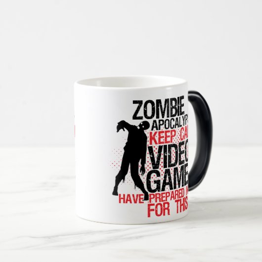 Behalt Calm Funny Gamers Tasse Zombie Apokalypse (VorderseiteRechts)