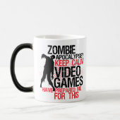 Behalt Calm Funny Gamers Tasse Zombie Apokalypse (Links)