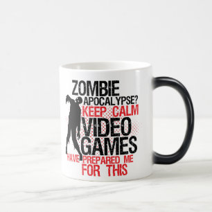 Behalt Calm Funny Gamers Tasse Zombie Apokalypse