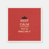 BEHALT CALM Funny Harry & Meghan Paper Party Napki Serviette (Vorderseite)