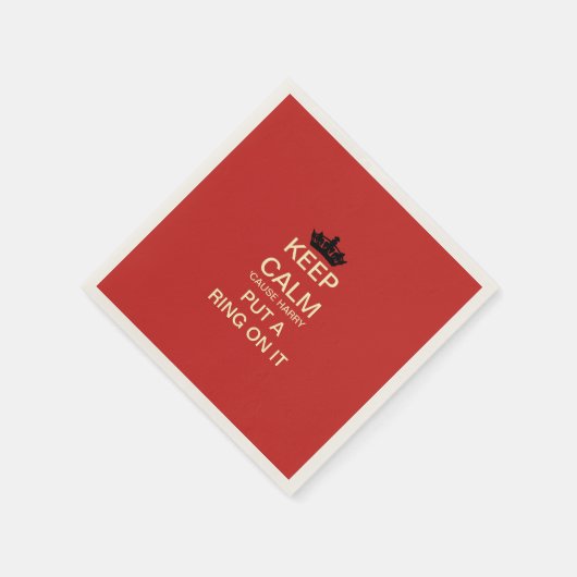 BEHALT CALM Funny Harry & Meghan Paper Party Napki Serviette (Ecke)