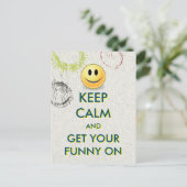 BEHALT CALM Funny Movie Night Postkarte (Stehend Vorderseite)