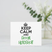 Behalt Calm Funny Postkarte (Stehend Vorderseite)