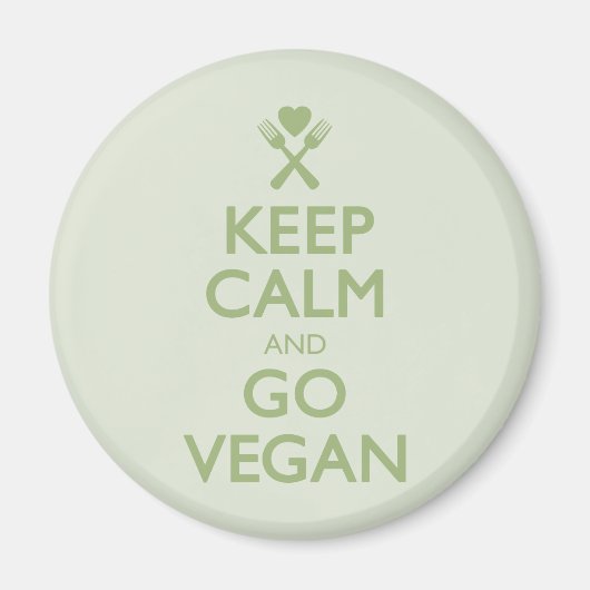 Behalt Calm Go Vegan Magnet (Vorne)