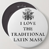 BEHALT CALM GO ZUR LATIN MASS RELIGIOUS CATHOLIC BUTTON (Vorne & Hinten)