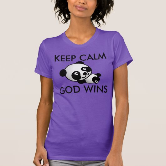 Behalt Calm GOD gewinnt, Panda-T - Shirt (Vorderseite)