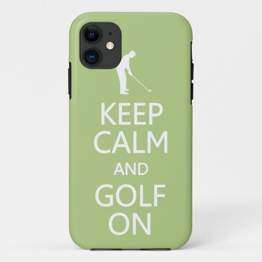 Behalt Calm & Golf On custom color iPhone case (Rückseite)