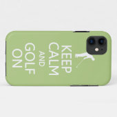 Behalt Calm & Golf On custom color iPhone case (Rückseite (Horizontal))