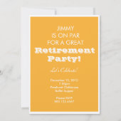 Behalt Calm - Golf Theme Retirement Party Einladung (Rückseite)