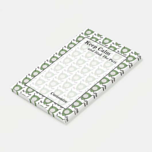 Behalt Calm Golf Themed Post-It Notizen (angewinkelt)