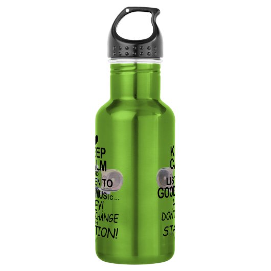 Behalt Calm Good Music Edelstahlflasche (Vorderseite)