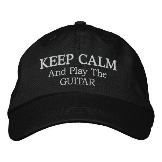 Behalt Calm Guitar Music bestickt Hat Bestickte Kappe (Vorderseite)