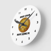 Behalt Calm haben einige Pi (Pi auf einem gebacken Runde Wanduhr (Winkel)