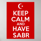 Behalt Calm Have Sabr Poster (Vorne)