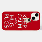 Behalt Calm Hug Mops Dog Lover Case-Mate iPhone Hülle (Rückseite (Horizontal))