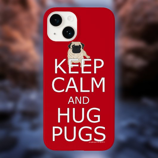 Behalt Calm Hug Mops Dog Lover Case-Mate iPhone Hülle