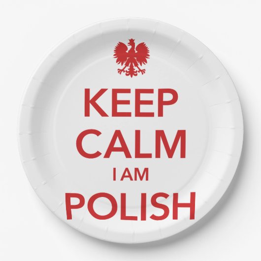 BEHALT CALM I AM POLISH PAPPTELLER (Vorderseite)