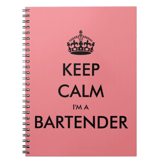 BEHALT CALM I BIN BARKEEPER NOTIZBLOCK (Vorderseite)