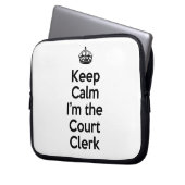 Behalt Calm I bin der Court Clerk Laptopschutzhülle (Vorderseite Links)