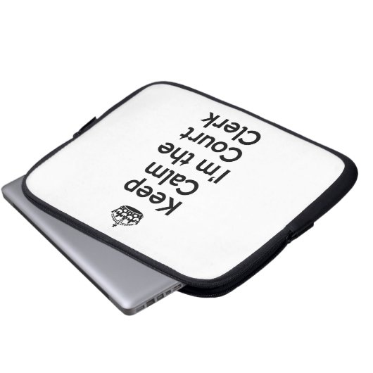 Behalt Calm I bin der Court Clerk Laptopschutzhülle (Vorne Knopf)