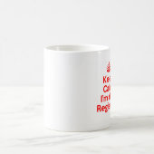 Behalt Calm I bin der Registrar in Red Kaffeetasse (Mittel)
