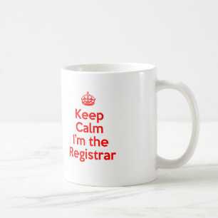 Behalt Calm I bin der Registrar in Red Kaffeetasse