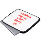 Behalt Calm I bin der Registrar in Red Laptopschutzhülle (Vorne Knopf)