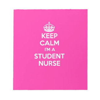 BEHALT CALM I BIN EIN STUDENT NURSE PINK NURSING G NOTIZBLOCK
