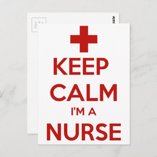 BEHALT CALM I BIN EINE KRANKHEIT POSTKARTE (Vorne/Hinten)