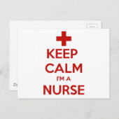 BEHALT CALM I BIN EINE KRANKHEIT POSTKARTE (Vorne/Hinten)