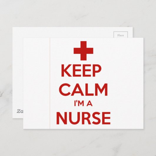 BEHALT CALM I BIN EINE KRANKHEIT POSTKARTE (Vorne/Hinten)