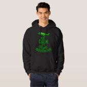 Behalt Calm I bin Fluglehrer Funny Aviation Hoodie (Vorne ganz)