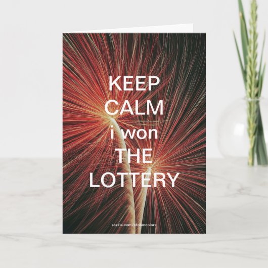 BEHALT CALM i gewann DIE LOTTERY V2 Karte (Vorderseite)