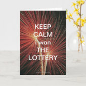 BEHALT CALM i gewann DIE LOTTERY V2 Karte (Gelbe Blume)