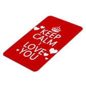 Behalt Calm I Liebe Sie - alle Farben Magnet (Linke Seite)