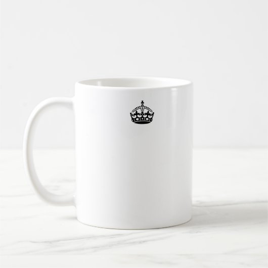 Behalt Calm Ich bin der Richter Kaffeetasse (Links)