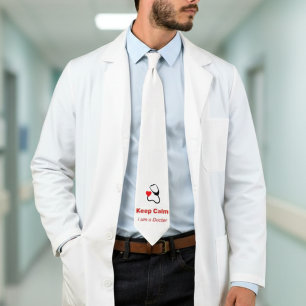 Behalt Calm - ich bin Doktor - witzig Krawatte