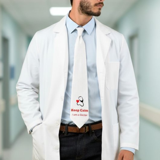 Behalt Calm - ich bin Doktor - witzig Krawatte
