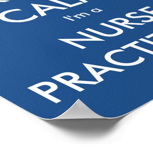 Behalt Calm - ich bin Krankenpfleger Poster (Ecke)
