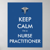 Behalt Calm - ich bin Krankenpfleger Poster (Vorne)