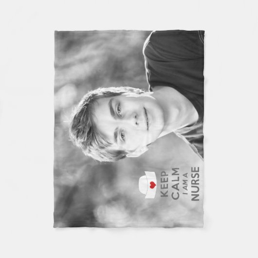 Behalt Calm Ich bin Krankenschwester Fleecedecke (Vorderseite)
