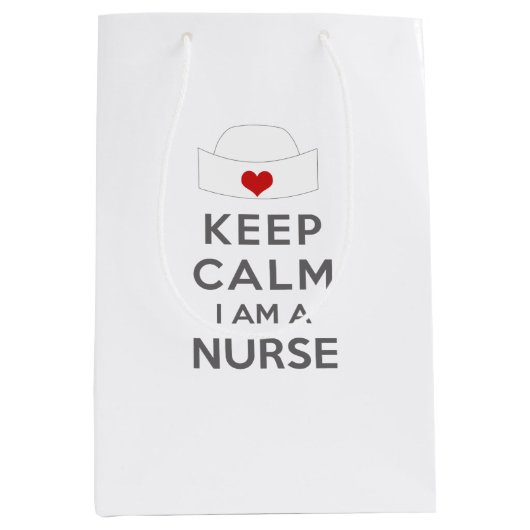 Behalt Calm Ich bin Krankenschwester Mittlere Geschenktüte (Vorderseite)