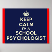 Behalt Calm Ich bin Psychologe Printmedien Poster (Vorne)