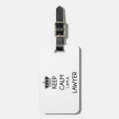 Behalt Calm, ich bin Rechtsanwältin Gepäckanhänger (Vorderseite vertikal)
