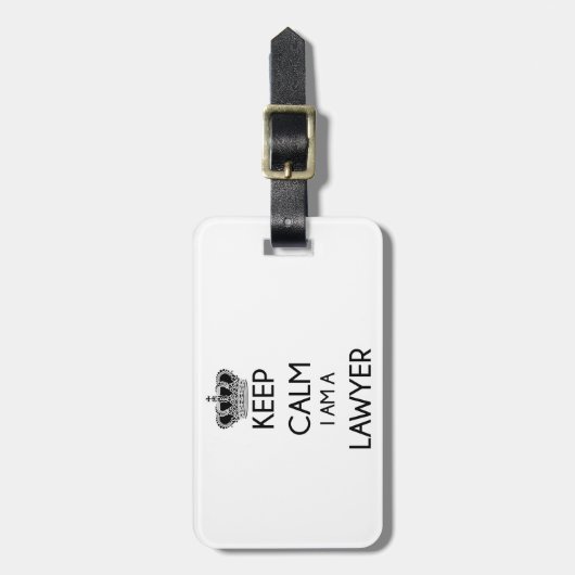 Behalt Calm, ich bin Rechtsanwältin Gepäckanhänger (Vorderseite vertikal)